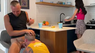 POV Blowjob With Girlfriend Watching From the Side