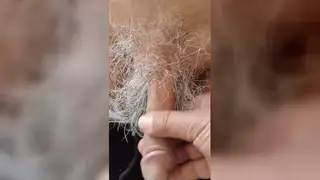 Asian Older Man Masturbates Outdoors with Partner Nearby