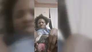 Ebony Woman Masturbates to Orgasm with Cum