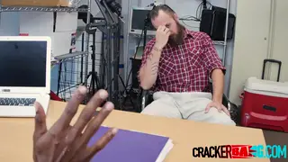 Office Employee Submits to Director on the Desk
