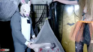 European MILF in Witch Costume Squirts During Anal
