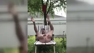 First-Time Enema Play Outdoors Ends in Public Pissing