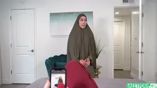 Busty Arab Stepmom in Hijab Masters Blowjob and Rides in Multiple Positions