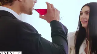 Brunette Curator Rides Collector to Squirting Climax