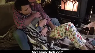 Hairy Bear Daddy Pounds Stepson Bareback Doggystyle