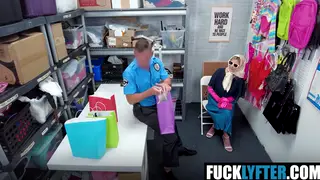 Petite Thief Sucks Officer's Cock in POV to Escape