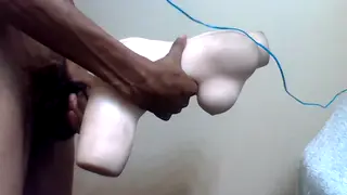 Muscular Daddy Fills Sex Doll Twice with BBC Creampie