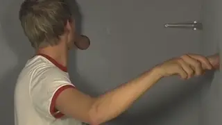 Guys Swallow Loads in a Gloryhole Foursome