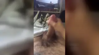 Tattooed Hairy Guy Masturbates in Soccer Jersey