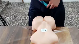 Tattooed Latina Uses Toy on Husband in Cuckold Debut