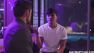 Tattooed Doctor Barebacks Hairy Stud in Hospital Office