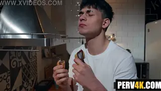 Petite Redhead Seduces Stud While Boyfriend Stays Close