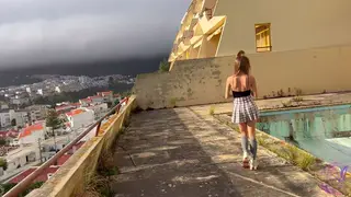 Petite Blonde Swallows After POV Bedroom Blowjob