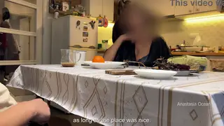 Wife Catches Husband Jerking for Stepmom in Kitchen