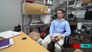 Office Employee Kneels for BBC and Rimjob at the Desk