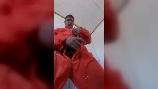Hairy Latino Handyman Jerks Massive BBC Outdoors