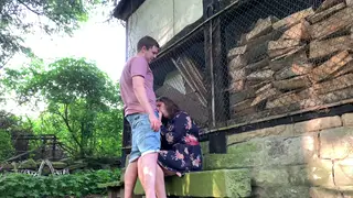 European BBW Couple Fucks Outdoors in POV Adventure