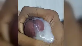 Hairy Asian Stud Gets a Soapy Handjob in the Shower