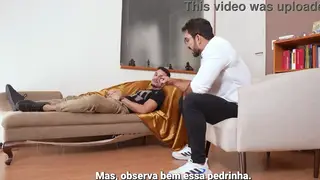 Muscular Bear Gets Deepthroat and Cum in Mouth at the Office