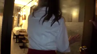 Cafe Waitress Takes Repeated Creampies in Doggystyle