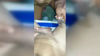 Latina Teen Shaves Boyfriend's Cock for First Time