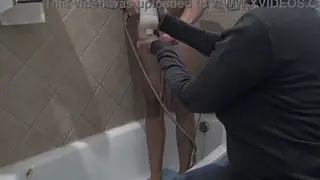 Stepmom Watches Stepson Clean His Hairy Body in the Shower