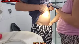 Cuckold Wife Deepthroats Friend in the Bathroom