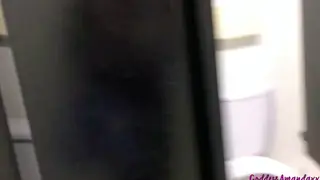 Curvy Brunette MILF Commands the Bathroom With Piss Play