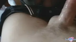 European Teen Rides Lover Hard in POV While Neighbor Listens