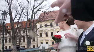 Redhead Bride Trades Her Pussy for Cash After the Wedding