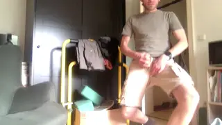 European Jock Pisses and Strokes in Shorts and Socks