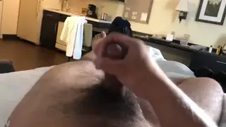 Muscular Guy Strokes His Hard Cock Alone