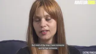 European Amateur Rides Hard Cock at Casting