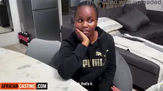 Ebony Newcomer Shows Off Curves at Fake Modeling Casting