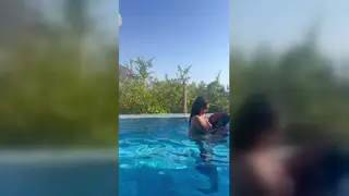 Arab Wife Betrays Husband with Neighbor in Pool