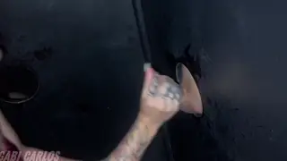 Blonde MILF Explores Gloryhole With Husband Nearby