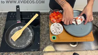 Curvy Solo Guy Pleasures Himself on the Kitchen Counter