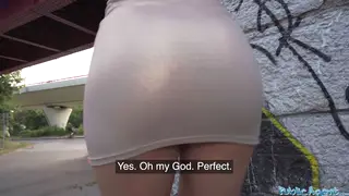 Italian Brunette Gives a Blowjob Outdoors in POV