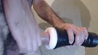 Hairy Stud Teases His Gaping Hole With a Thick Toy