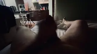 Hairy Bear Daddy Edges His Uncut Cock While Talking Dirty