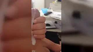 Big-Dicked Amateur Strokes to a Messy Finish