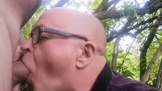 Hairy Bears Share Bareback Orgy Outdoors