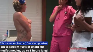 Tattooed Blonde Student Explores Toys in a Hospital