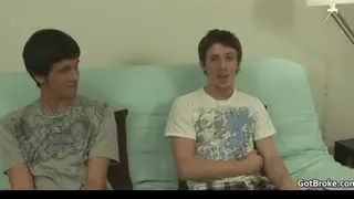 Three Teen Boys Trade Blowjobs in Group Session
