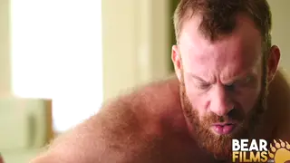 Hairy European Bear Couple Bareback to Creampie