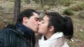 European Teen Gives a Blowjob to a Stranger on a Mountain Trail