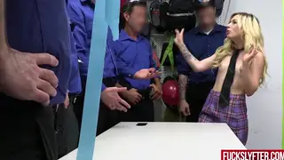 Blonde Petite Woman Caught Shoplifting Faces Deep Penetration