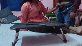 Indian Teacher Punishes Naughty Student At Desk