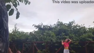 Redhead Risks Public Park Creampie With Stranger