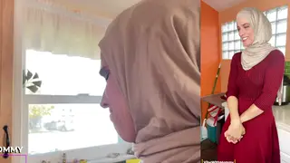 Hijab Cosplay MILF Takes Anal Creampie in POV